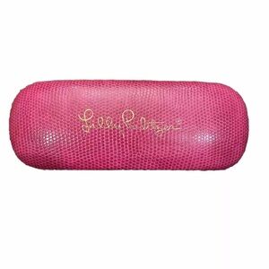 Lily Pulitzer Eye Glasses Case Hot Magenta Pink Hard Clamshell